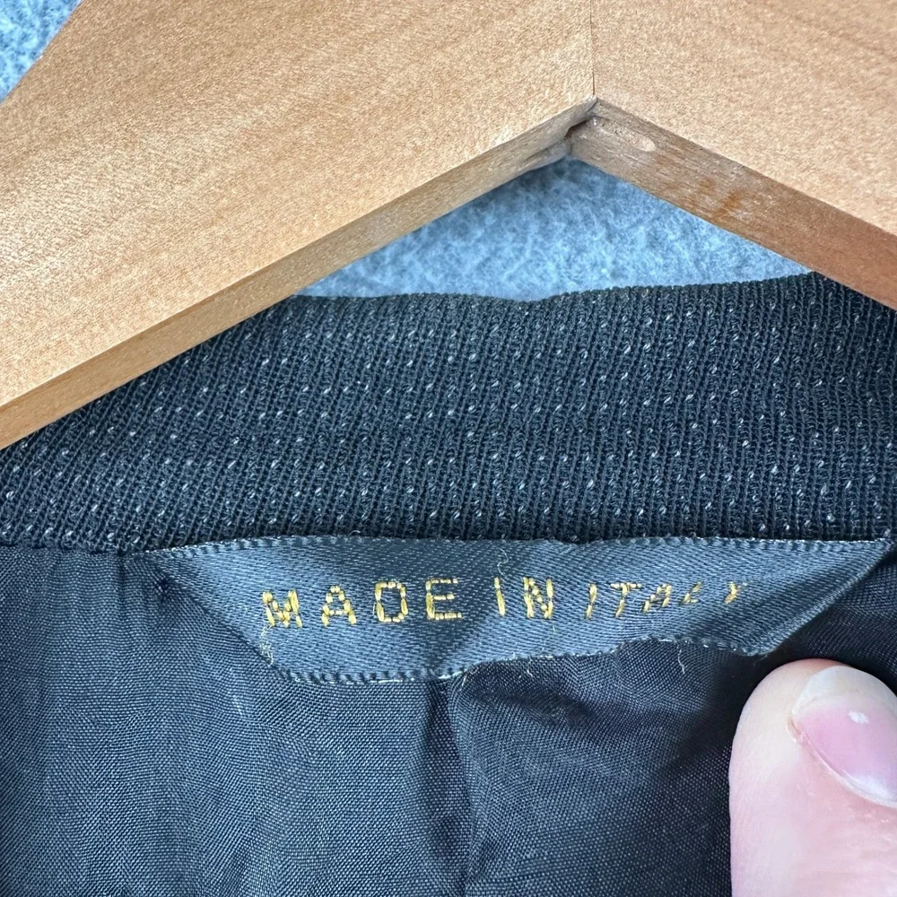 Donna Karan Blazer Mens 42 Black Sartoriale Wool Rayon Made in Italy‎ Sport Coat